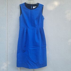 Kate Spade blue structured dress womens size 8 cutout back detail